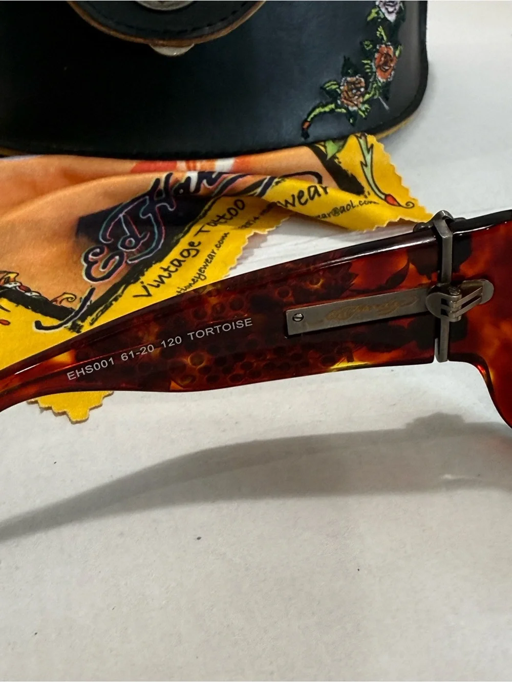 Ed Hardy NWOT Sunglasses Y2K Women’s Tortoiseshell Oversized Bedazzled Unique